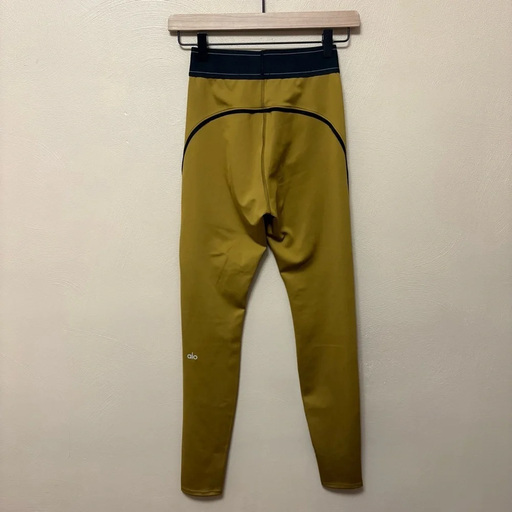 Alo Airlift High-Waist Suit Up Legging Golden Olive Branch Size Small
